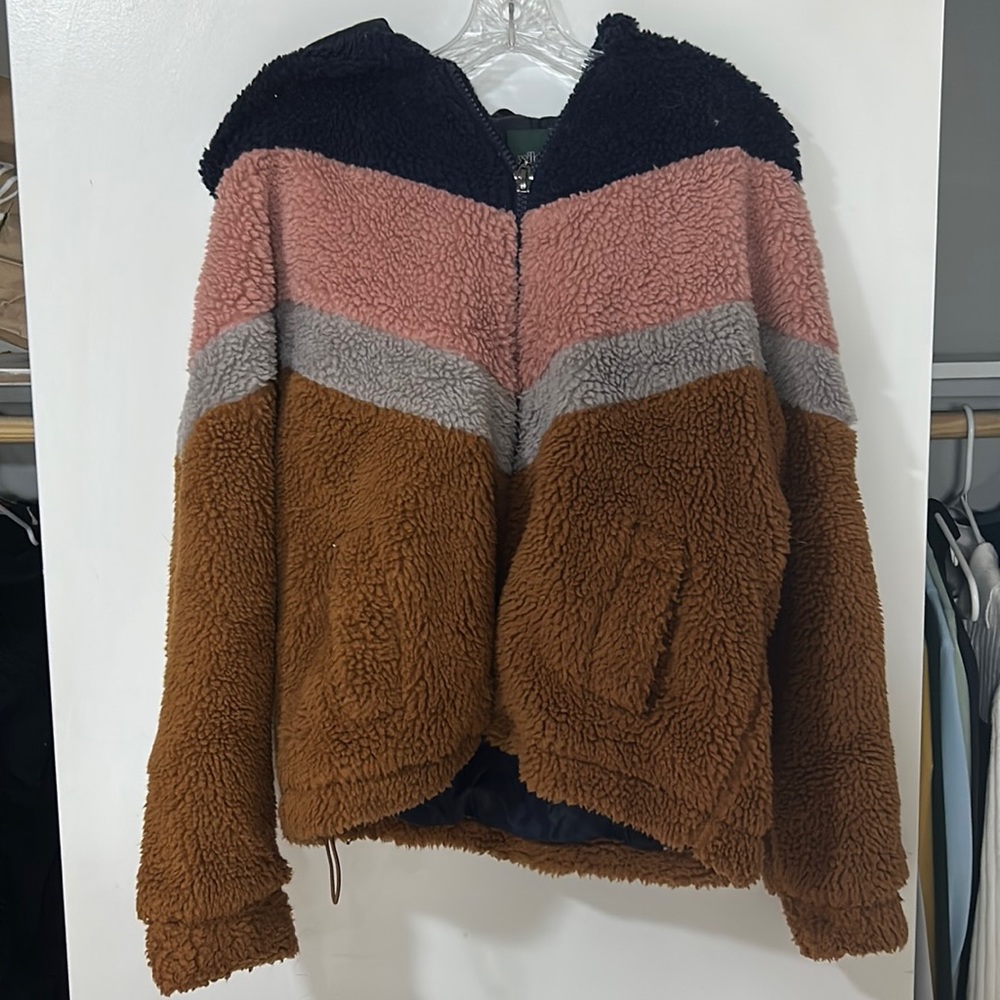 Zip up Sherpa hoodie